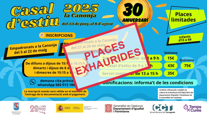 Casal d'Estiu '25: inscripcions