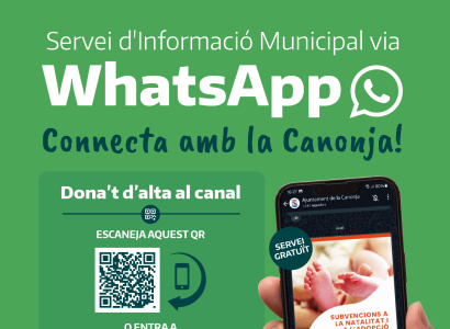 Connecta’t a l’actualitat de la Canonja amb el nou canal de WhatsApp municipal