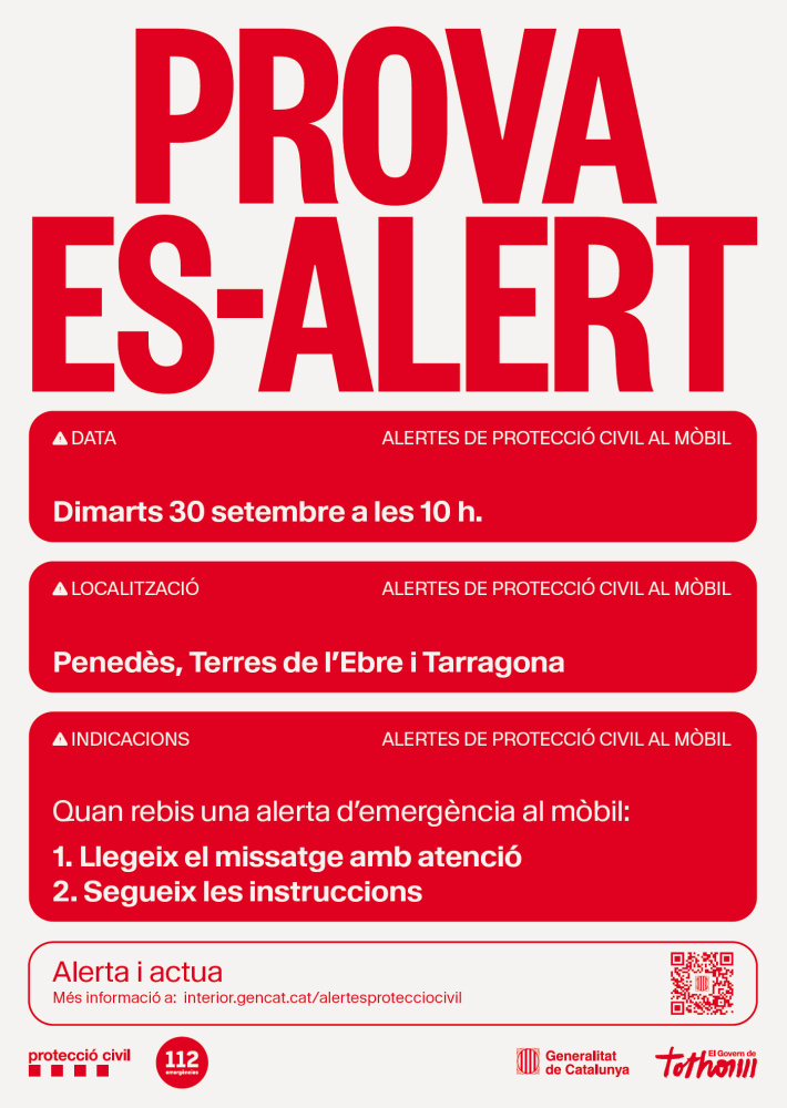 30 de setembre: proves d'alerta al mòbil