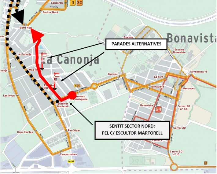 9 de maig: Tall de circulació al carrer Raval