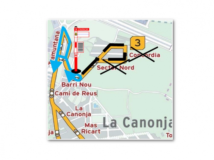 Afectacions al recorregut de l'autobús amb motiu del Cros Sant Sebastià