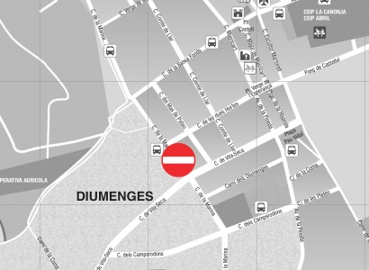 Del 26 al 28 d'abril: Tall de circulació a un tram del carrer Marina amb afectacions al recorregut de l'autobús